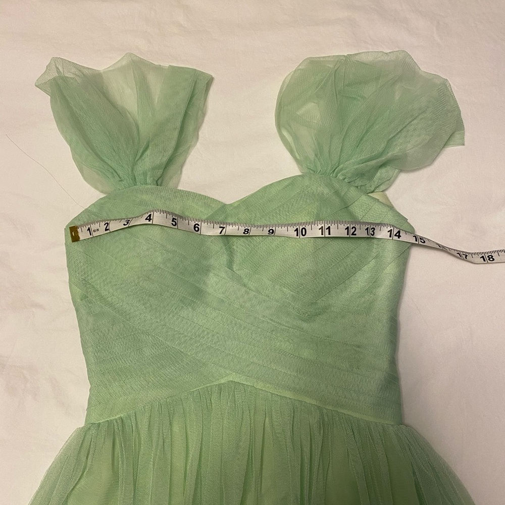 Mint green tulle gown/ bridesmaid's / prom dress - Picture 4 of 5